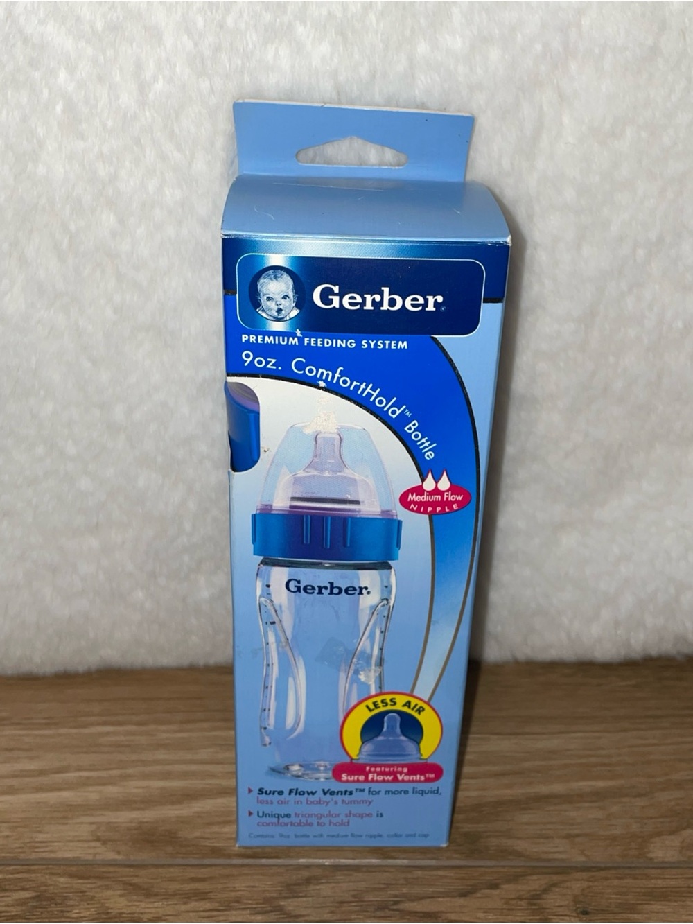 Vintage Gerber ComfortHold 9oz Baby Bottle NOS
